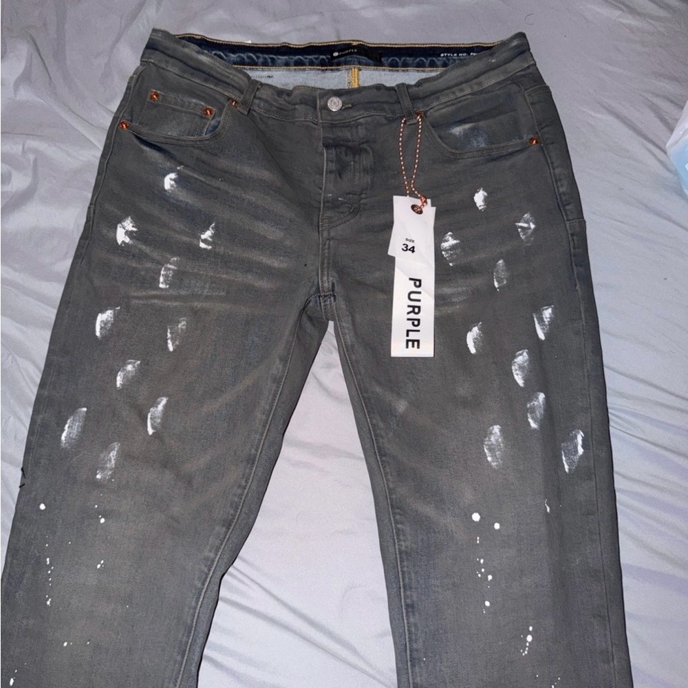 Gray Purple Jeans